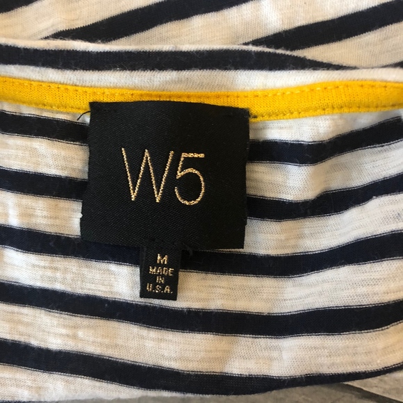 Anthro W5 Concepts Striped Embellished Hem Tee - Picture 7 of 8